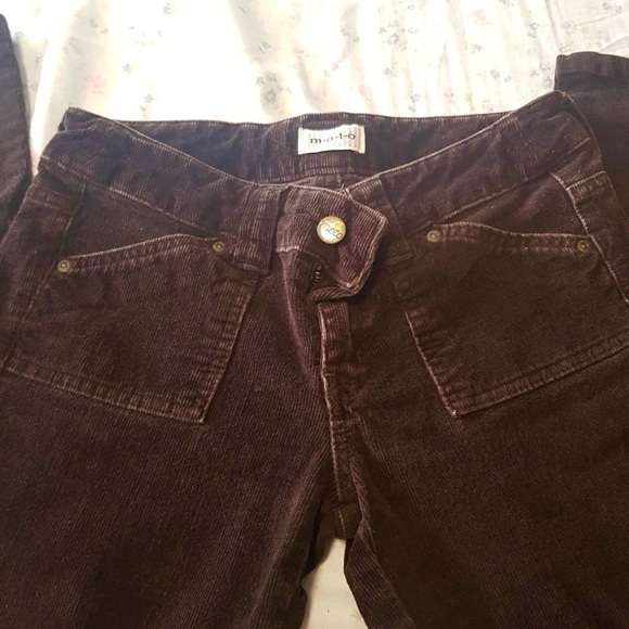 🤎 Brown Low Rise Corduroy Flare Pants - Picture 2 of 3